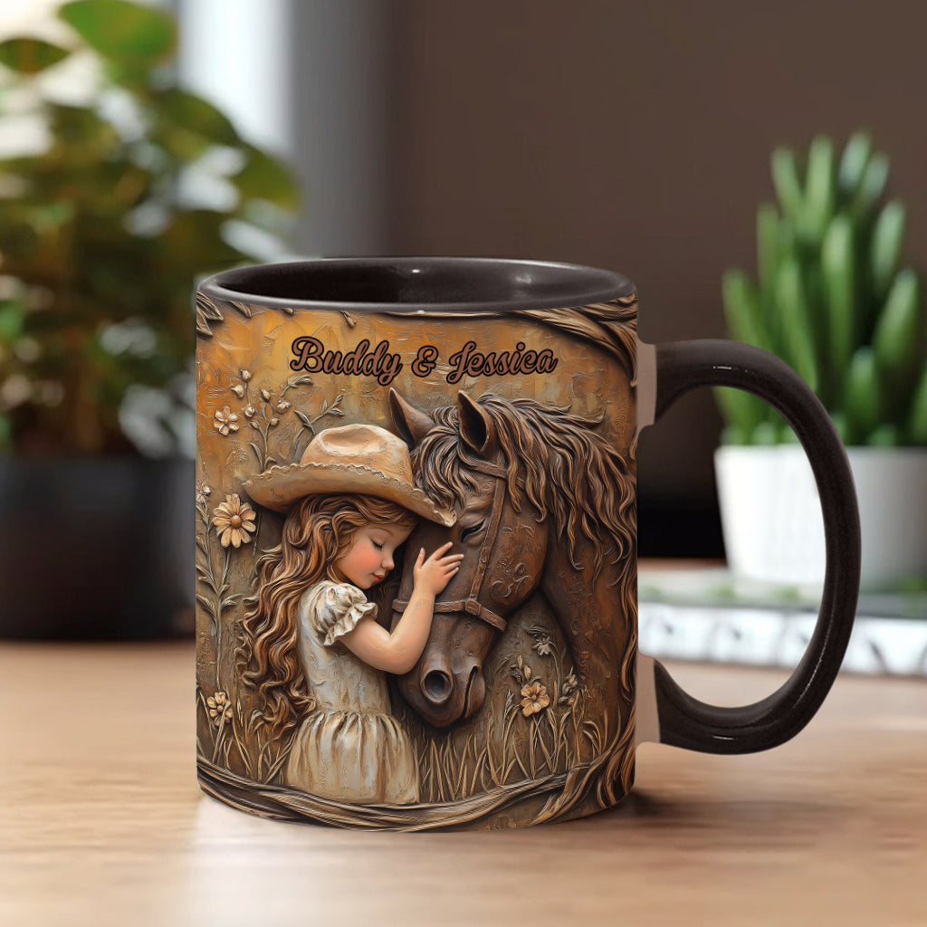 Mug personnalisé « Juste une fille qui aime les chevaux »