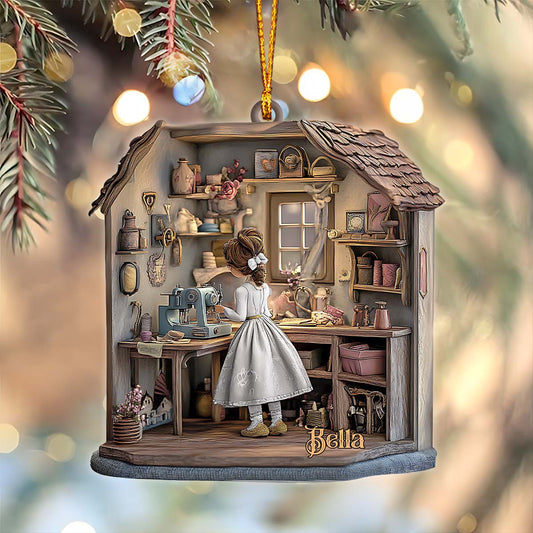 My Happy Place - Personalized Sewing Ornament