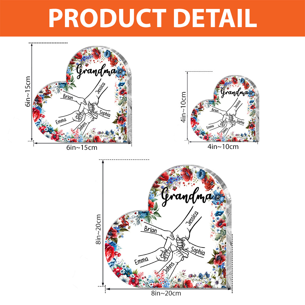 Grandma's Life 4th Of July - Personalized Grandma Custom Shaped Acrylic Plaque