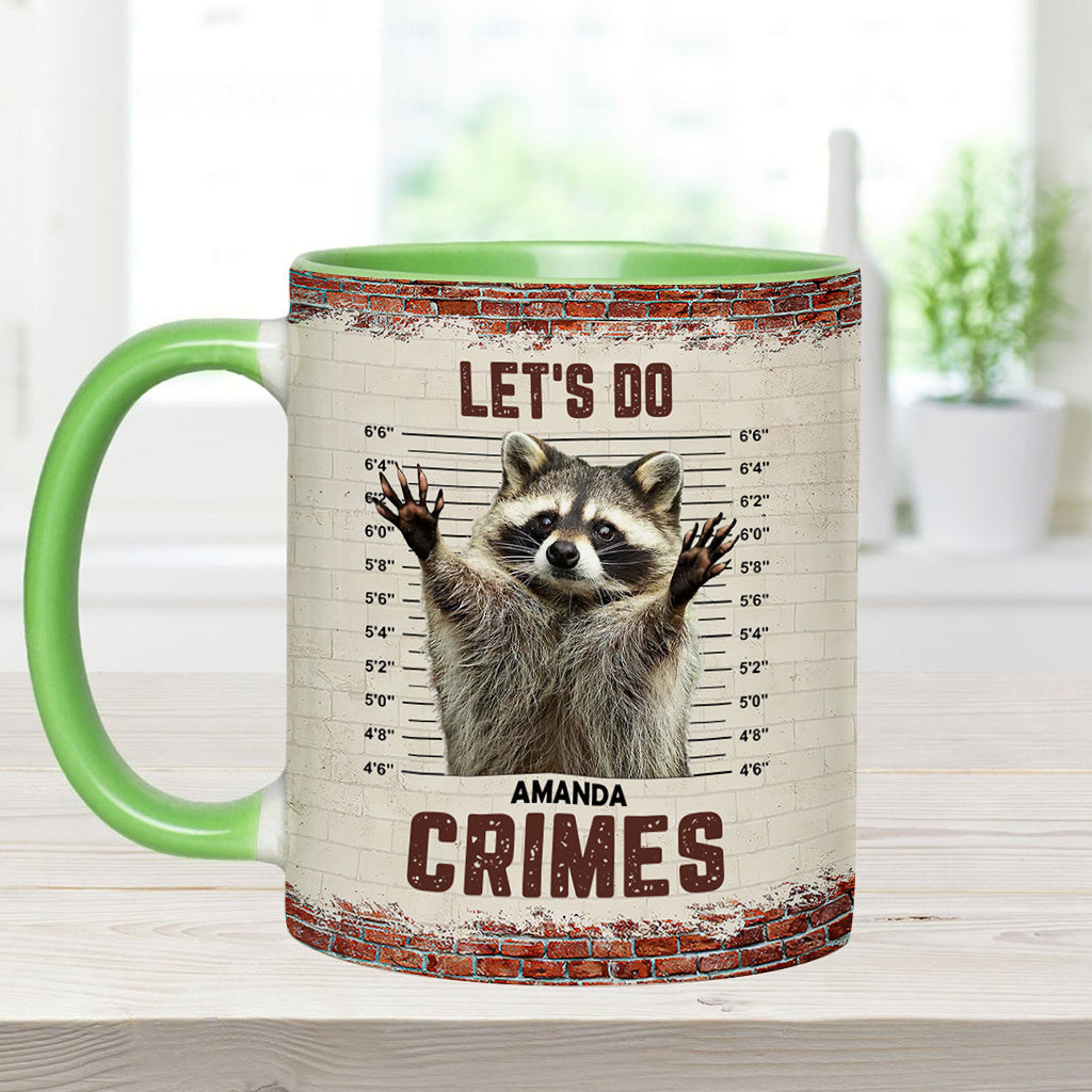 Faisons du crime ! – Mug personnalisé avec motif raton laveur