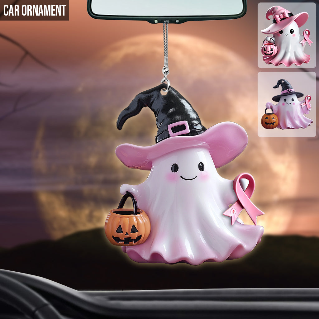 Sensibilisation au cancer du sein - Ornement de voiture personnalisé pour la sensibilisation au cancer du sein