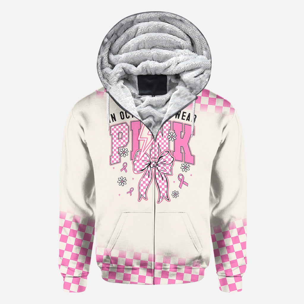En octobre, on porte du rose - T-shirt personnalisé intégral pour la sensibilisation au cancer du sein