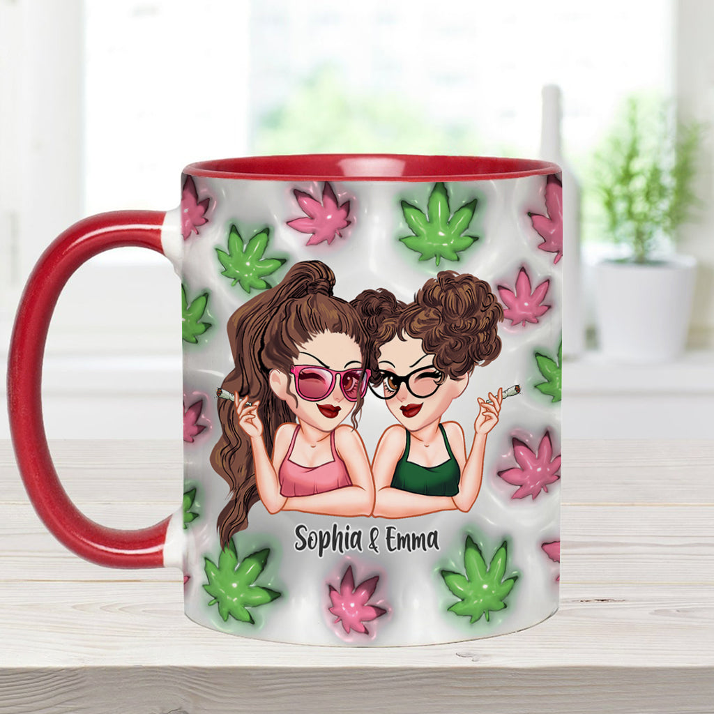 Meilleurs potes pour toujours - Mug personnalisé avec motif cannabis