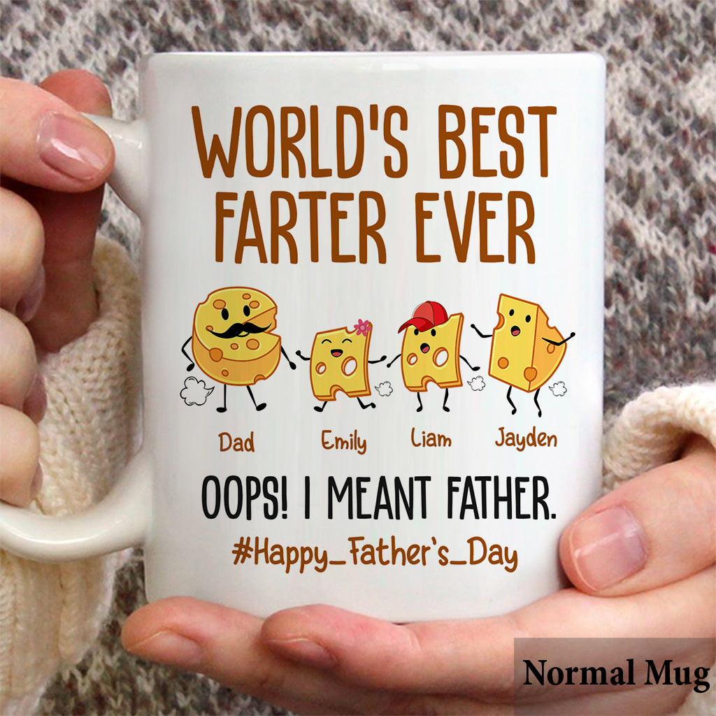 Mug humoristique « Meilleur péteur du monde » personnalisé pour papa