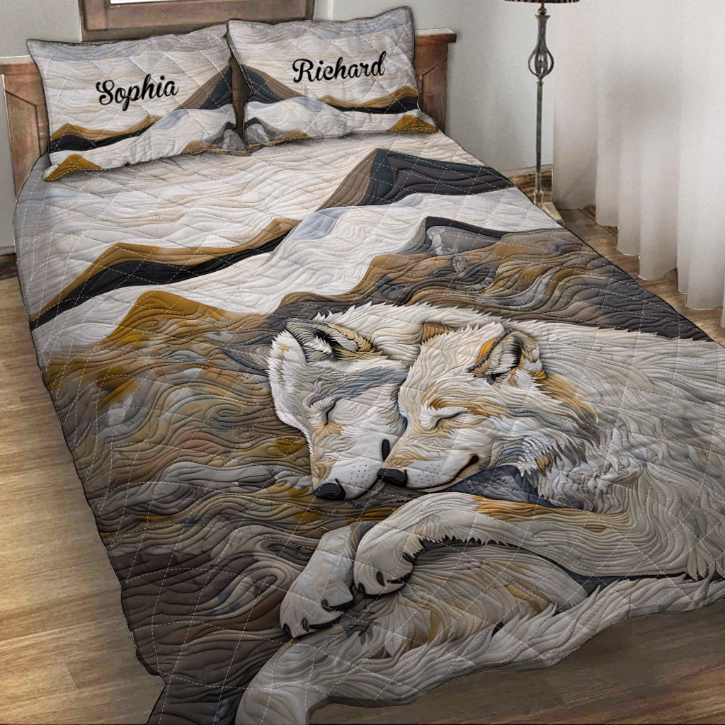 Je t'aimerai toujours - Ensemble de courtepointes personnalisé pour couple