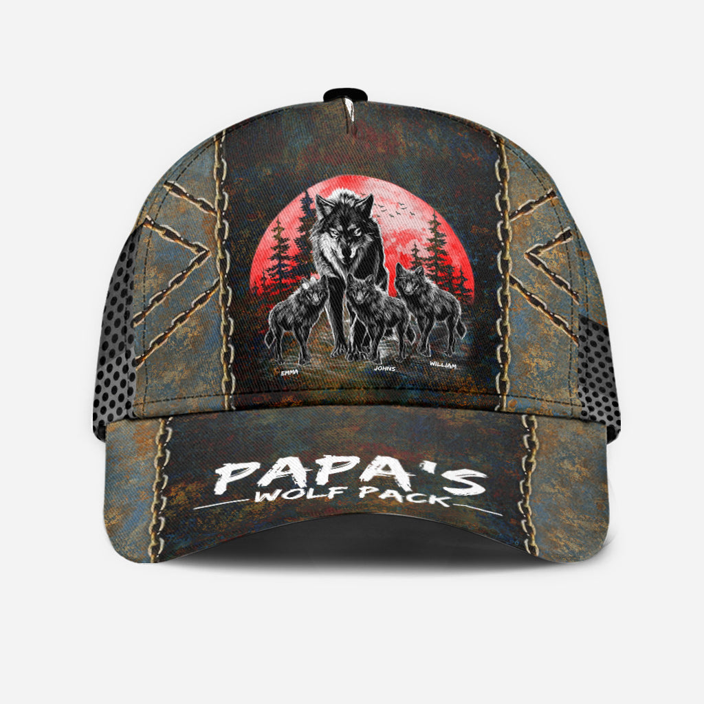 Casquette classique personnalisée « La meute de loups de grand-père »