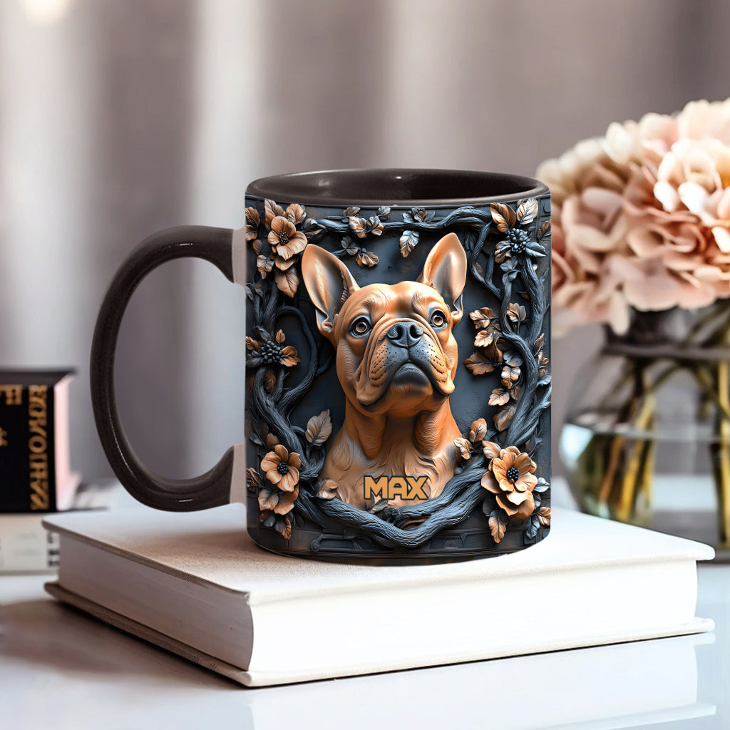 Lovely Frenchie - Personalized Dog Accent Mug