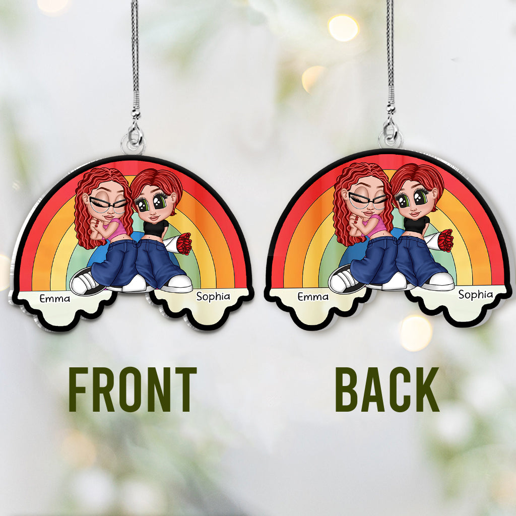 Je t'aime et je t'apprécie - Ornement de voiture personnalisé pour le soutien LGBT