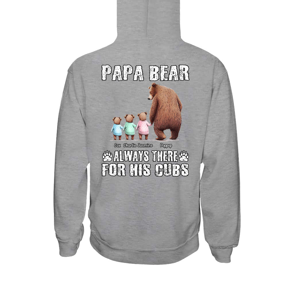 Papa Ours Toujours Présent pour Ses Petits - T-shirt et Sweat à capuche personnalisés pour papa