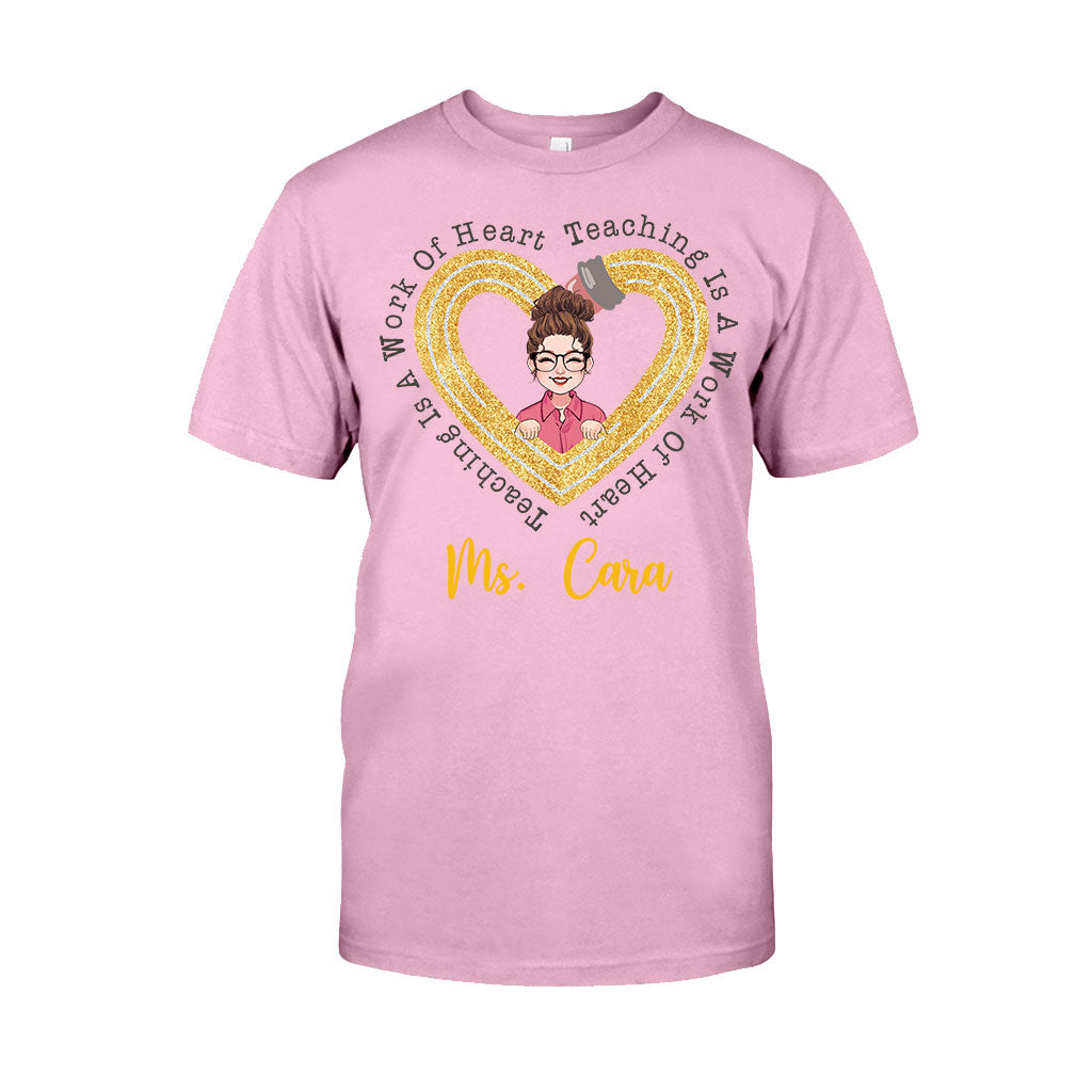 Enseigner, c'est un travail de cœur - T-shirt et sweat à capuche personnalisés pour enseignants