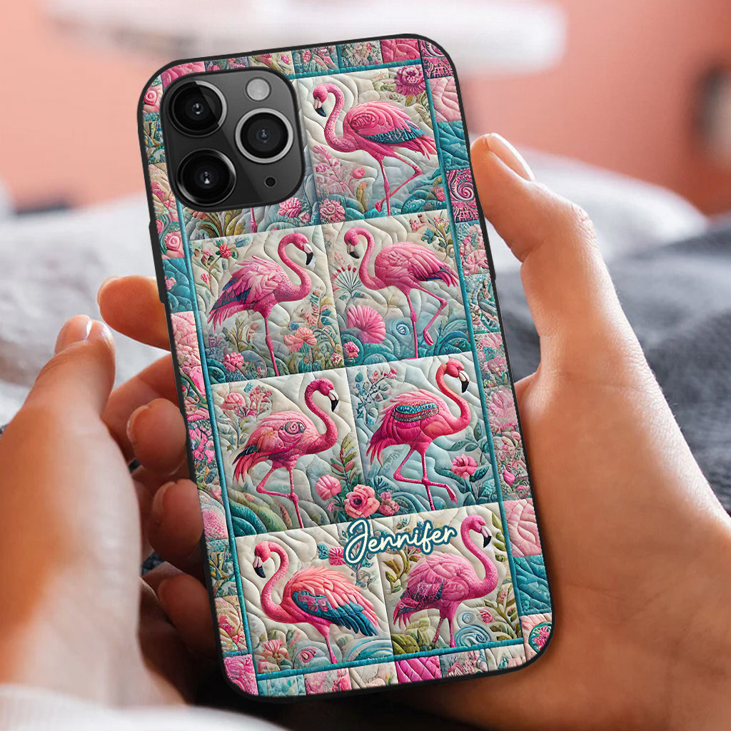 Coque de téléphone flamant rose vintage personnalisée