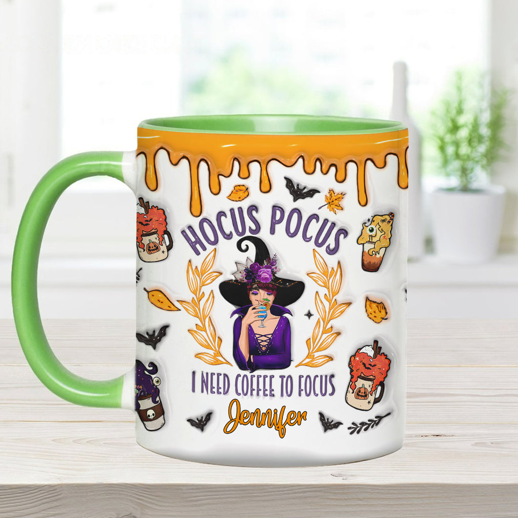 I Need Coffee - Personalized Witch Accent Mug