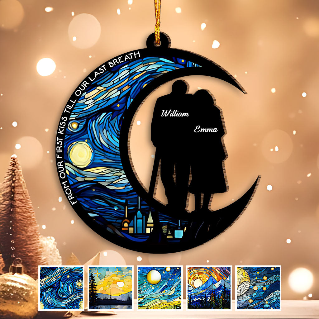De notre premier baiser à notre dernier souffle - Ornement personnalisé pour couple