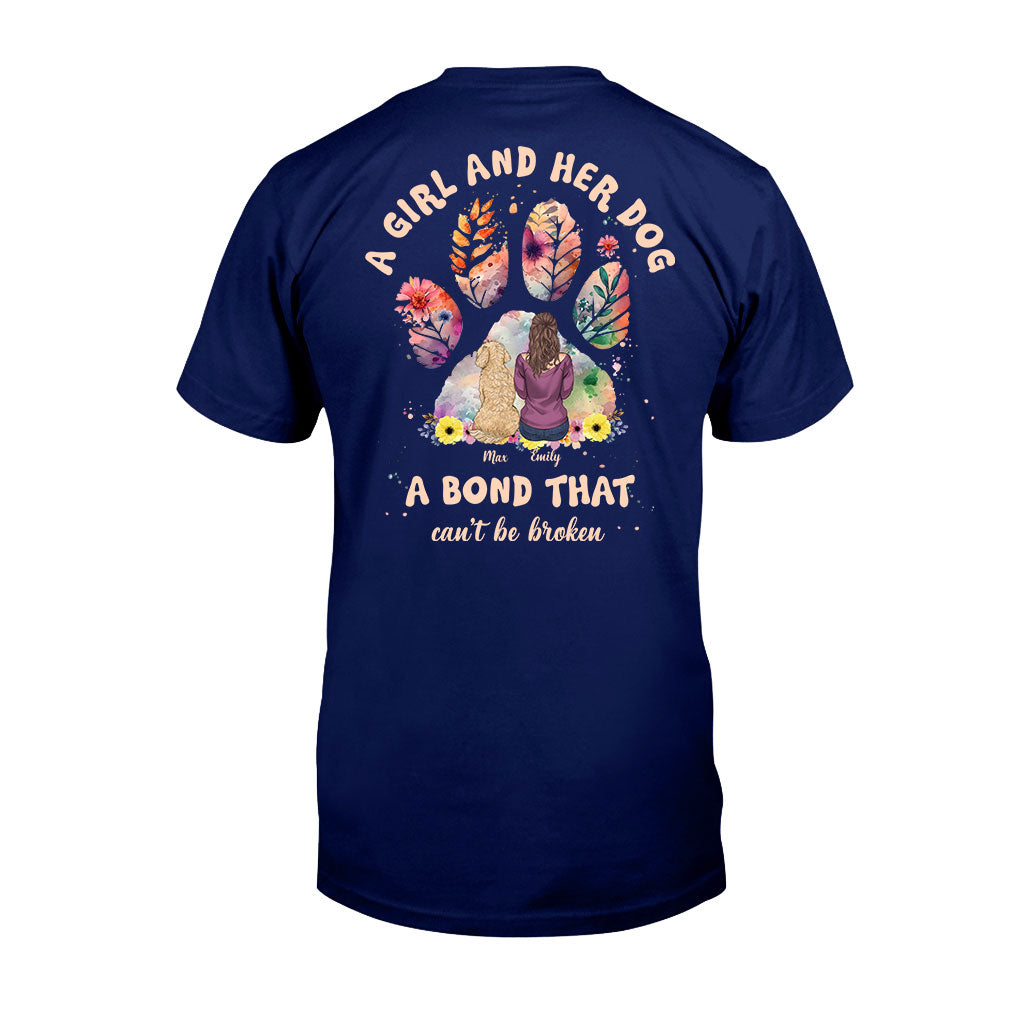 A Girl And Her Gog A Bond That Can't Be Broken - Personalized Dog T-shirt and Hoodie
