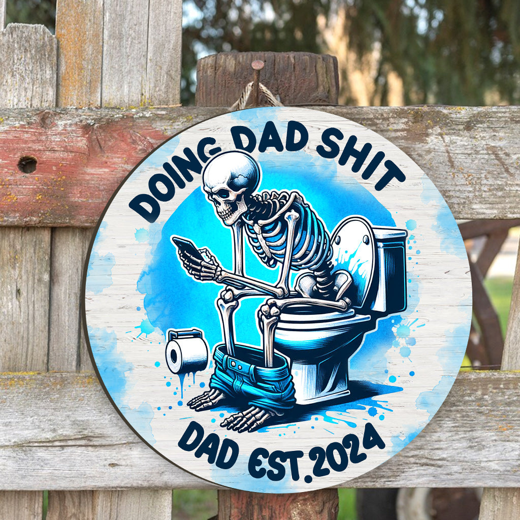 Faire des trucs de papa/papa/grand-père... - Panneau en bois personnalisé pour père