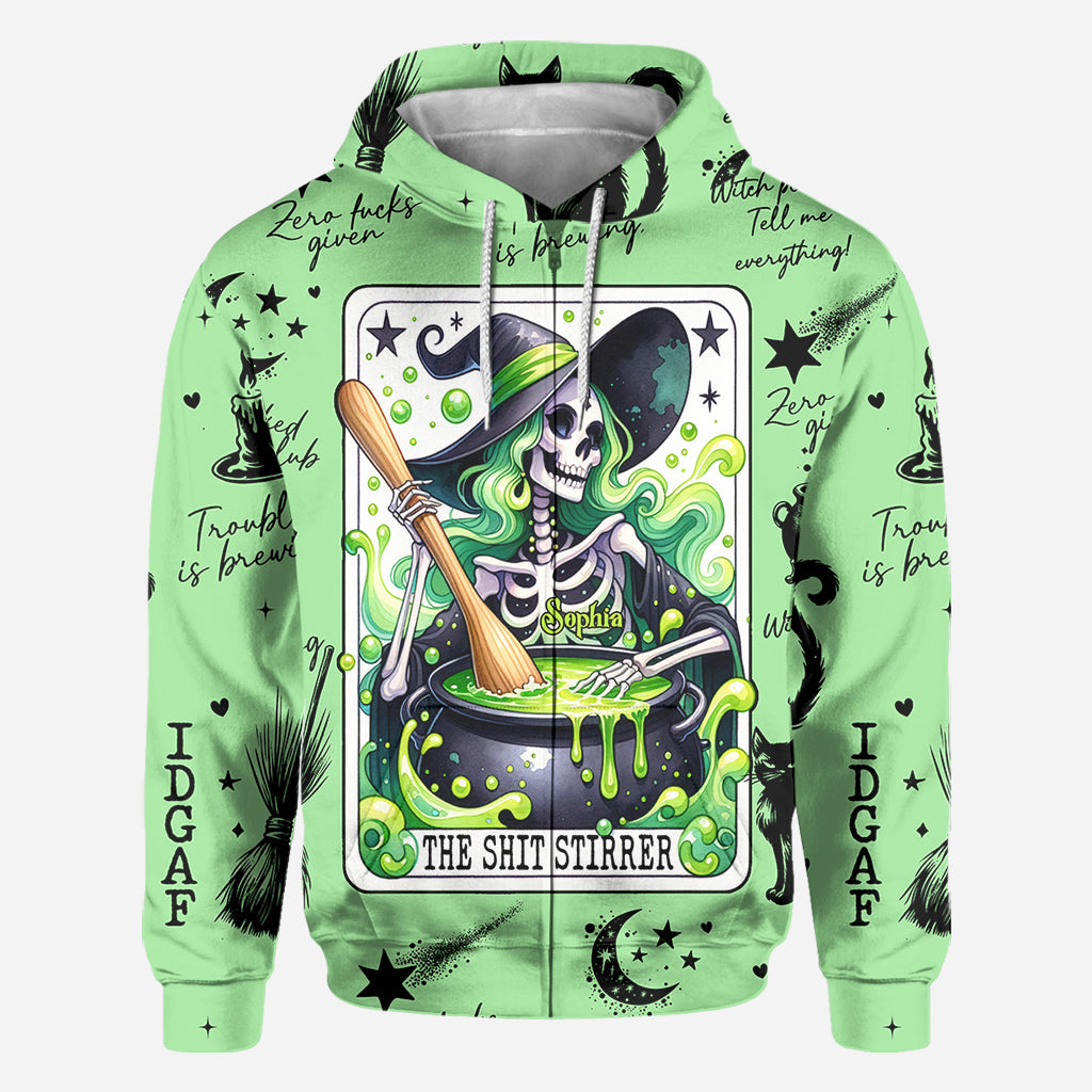 T-shirt personnalisé « La faiseuse de troubles » - Sorcière intégrale