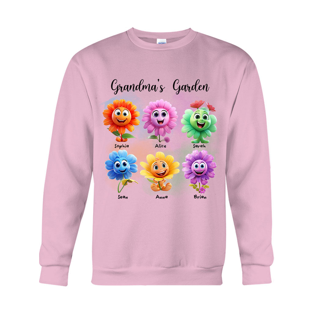 Grandma's Garden - Personalized Grandma T-shirt And Hoodie