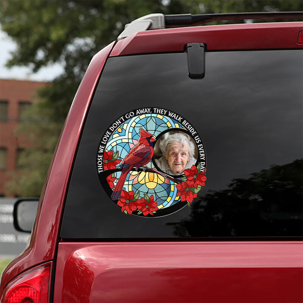 Ceux que nous aimons ne nous quittent jamais - Cardinal - Autocollant commémoratif personnalisé découpé à la forme