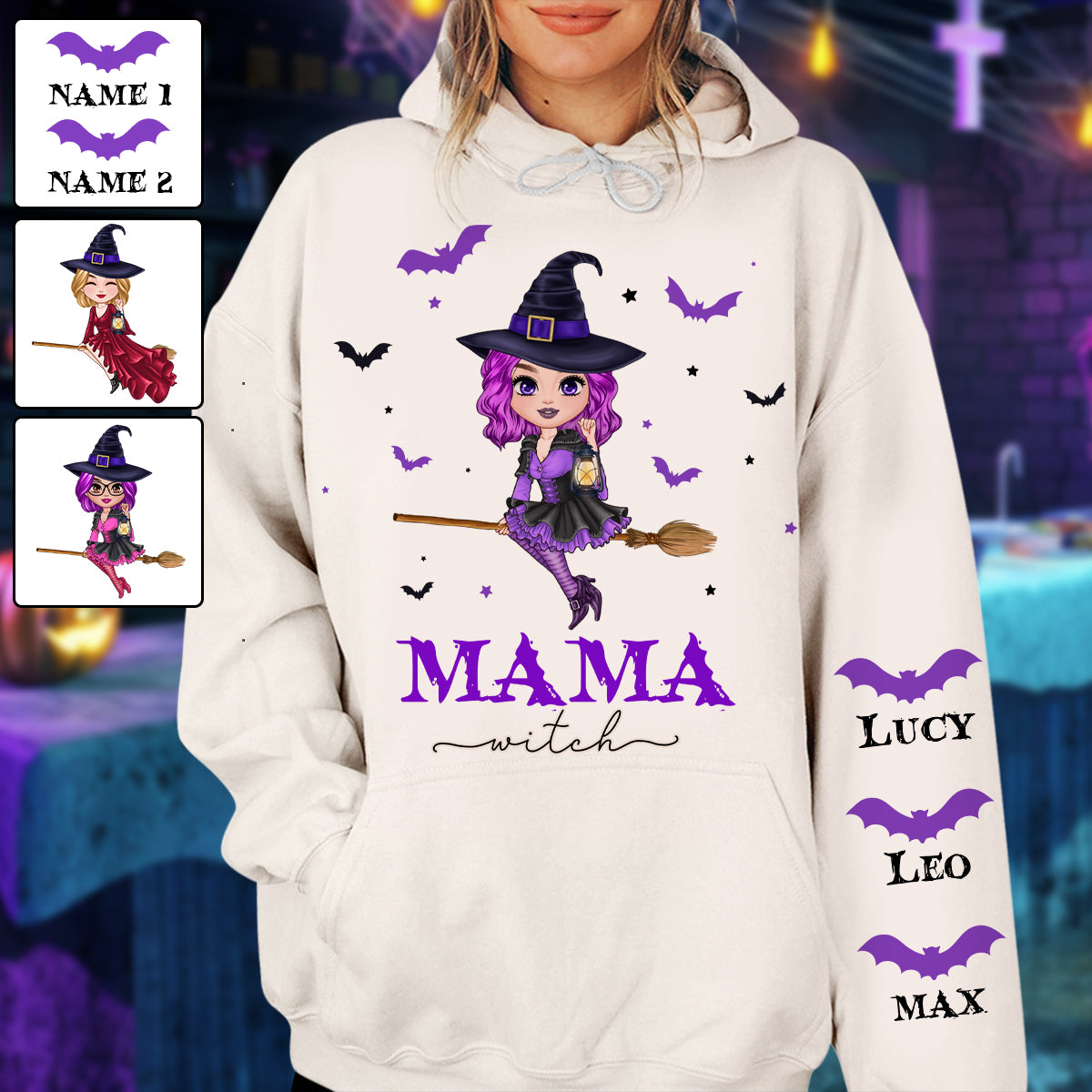 T-shirt personnalisé « Maman Sorcière » - T-shirt intégral pour maman