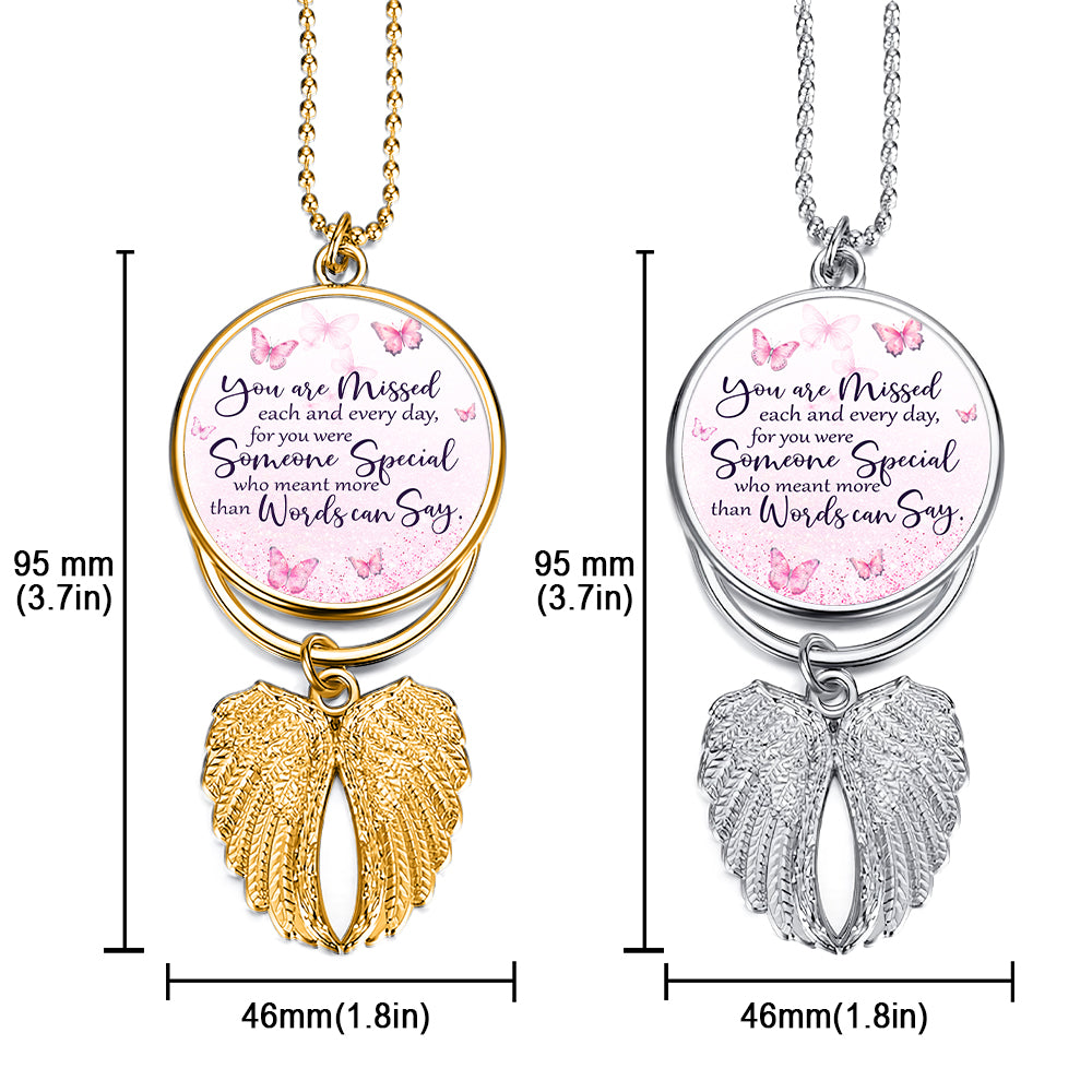 Tu nous manques chaque jour - Ornement commémoratif personnalisé en forme d'ailes