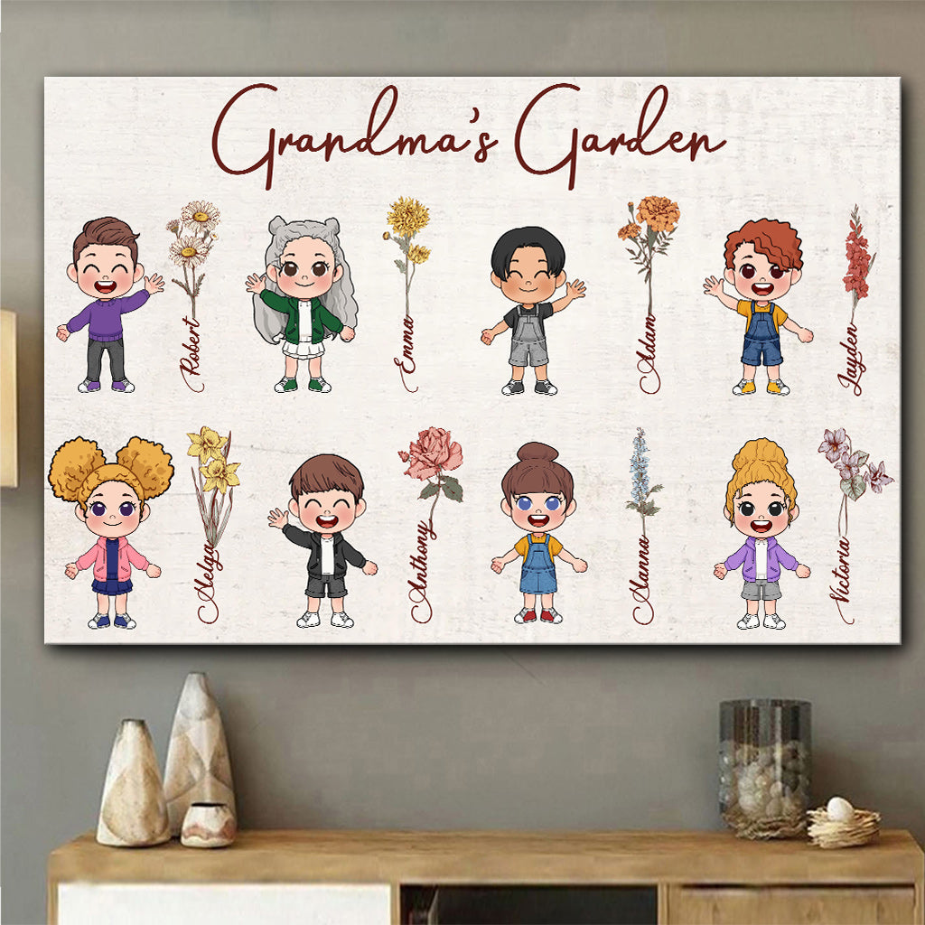 Le jardin de grand-mère - Toile et affiche personnalisées pour grand-mère