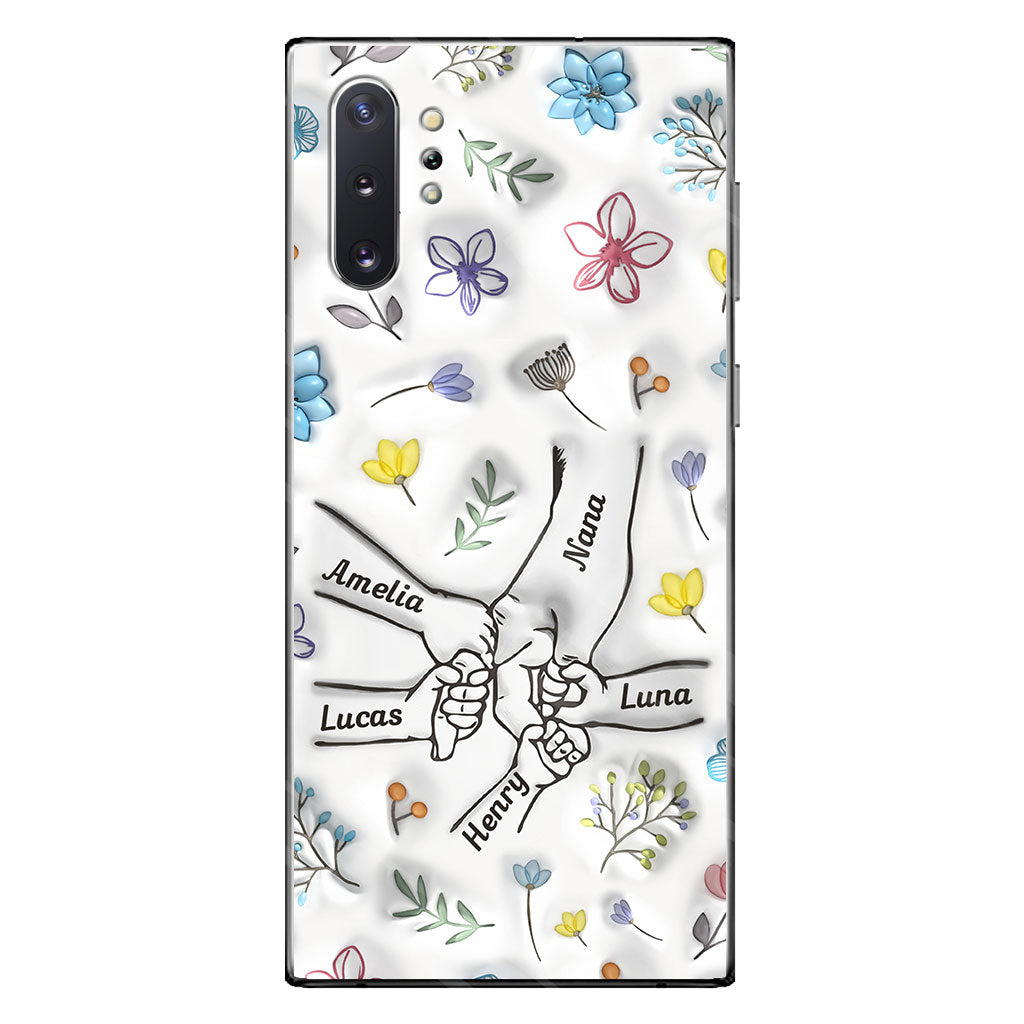Mamie qui se tient la main - Coque de téléphone personnalisée pour grand-mère
