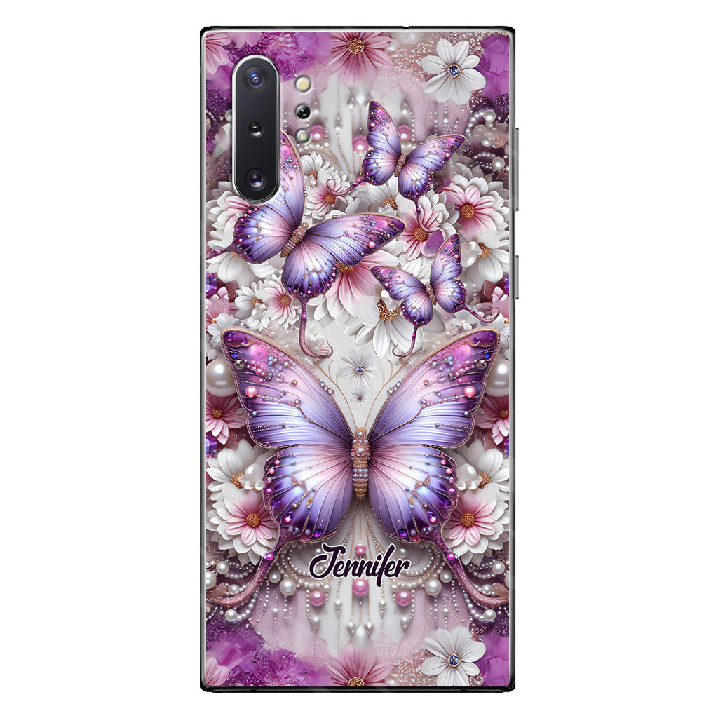 Floral Butterflies - Personalized Butterfly Phone Case