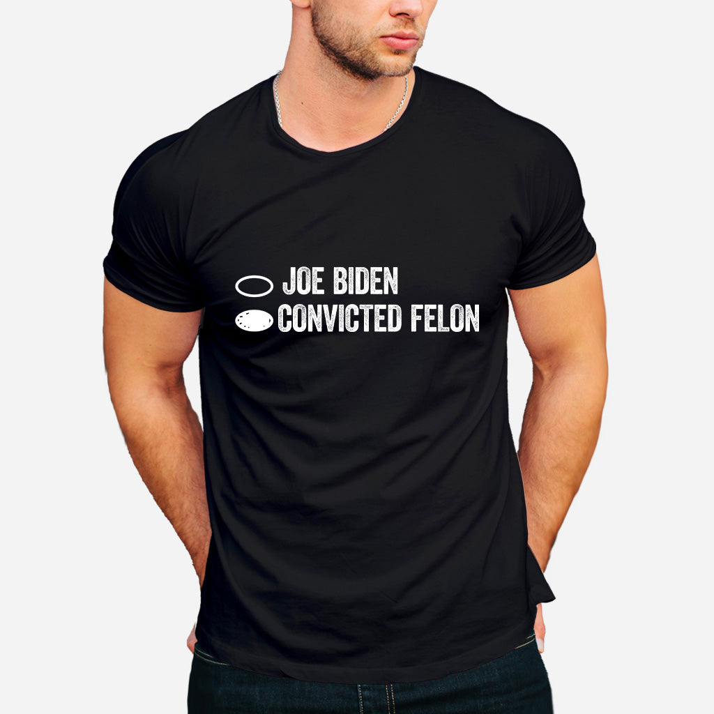 T-shirt politique humoristique, T-shirt « Joe Biden condamné » (blague), Élections humoristiques, T-shirt satire politique, T-shirt humoristique sur le vote (bulletin de vote).
