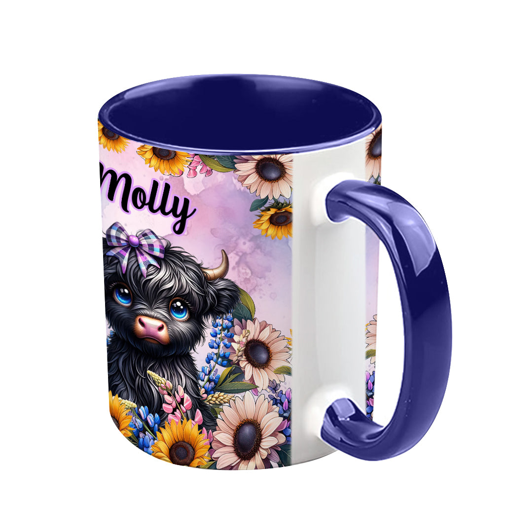 Mignonne petite vache des Highlands - Mug personnalisé