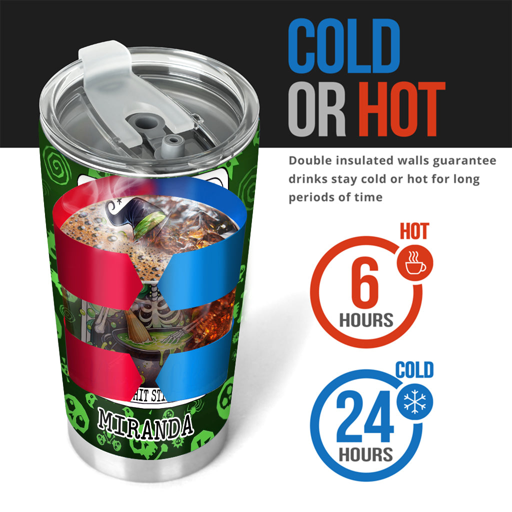 Gobelet personnalisé « La sorcière au crâne qui remue la merde »