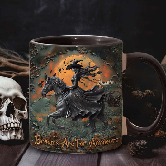 Les balais, c'est pour les amateurs ! – Mug personnalisé à motif cheval