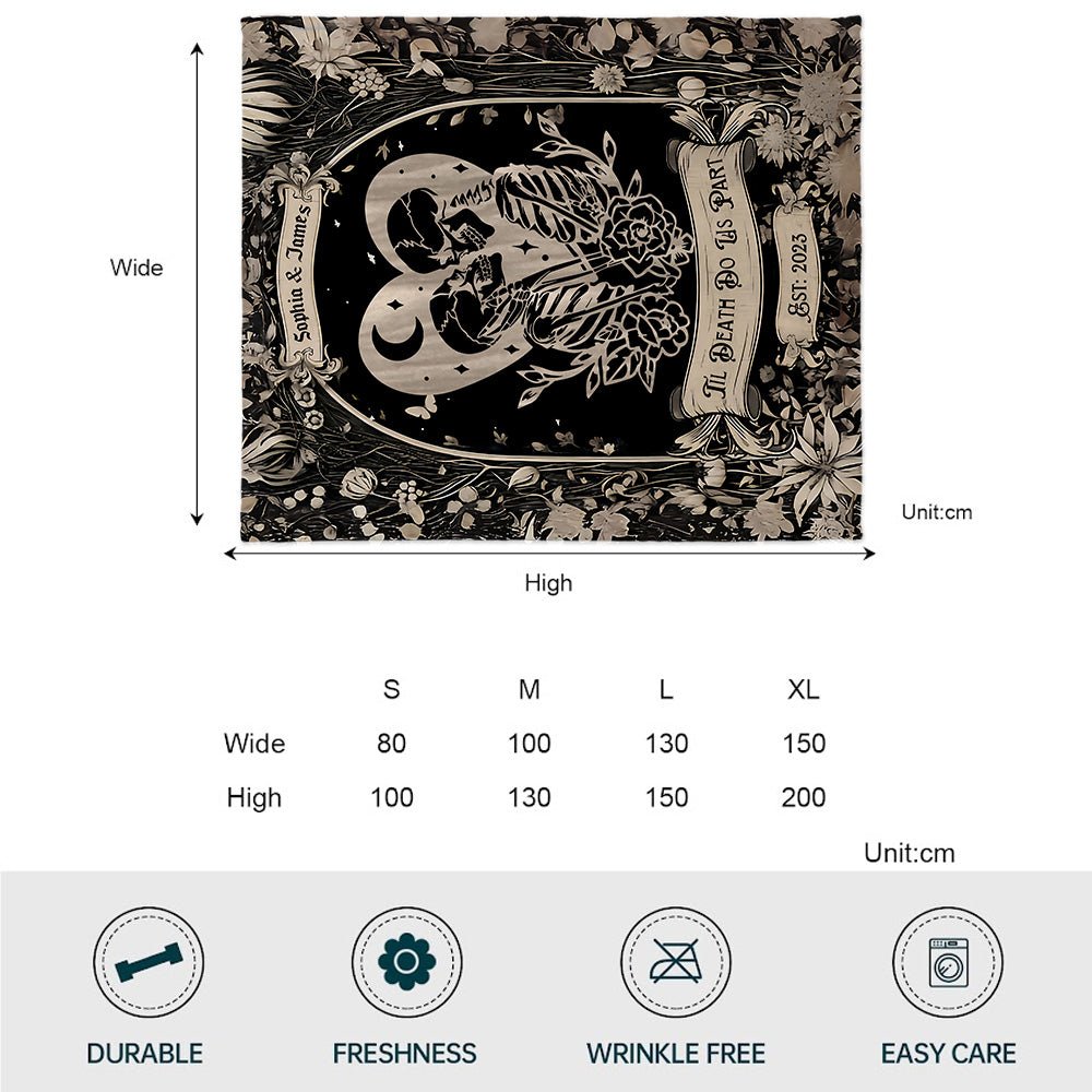 Jusqu'à ce que la mort nous sépare - Couverture personnalisée à tête de mort