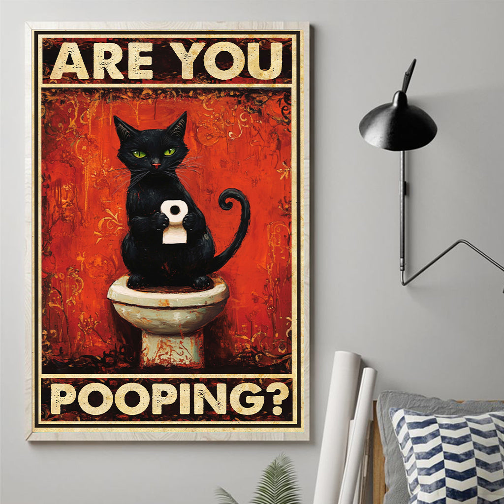 Êtes-vous en train de péter ? - Toile et affiche Chat Noir