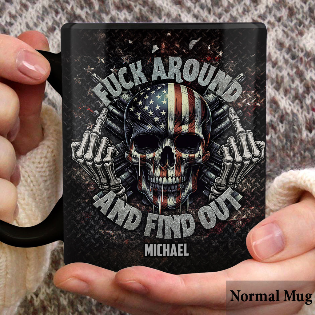 Mug personnalisé squelette drapeau américain - Tête de mort