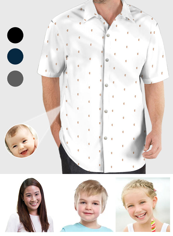 Custom Hawaiian Shirt With Faces - Personalized Father Hawaiian Shirt