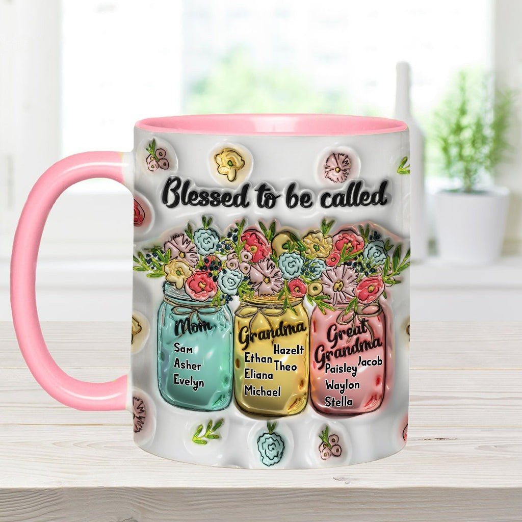 Heureuse d'être appelée - Mug personnalisé pour grand-mère
