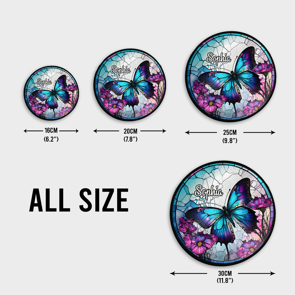 Magnifique papillon - Attrape-soleil papillon personnalisé en vitrail