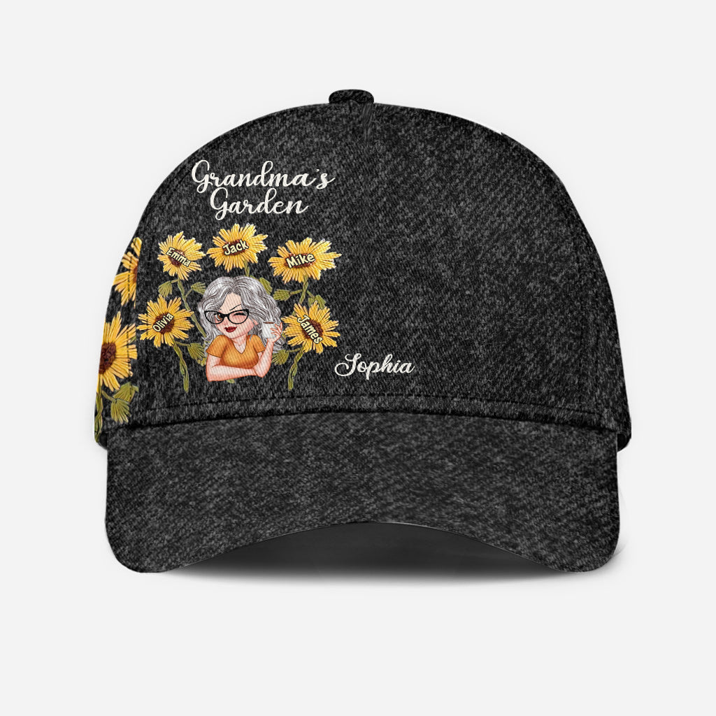 Fleurs sauvages du jardin de grand-mère - Casquette classique personnalisée pour grand-mère