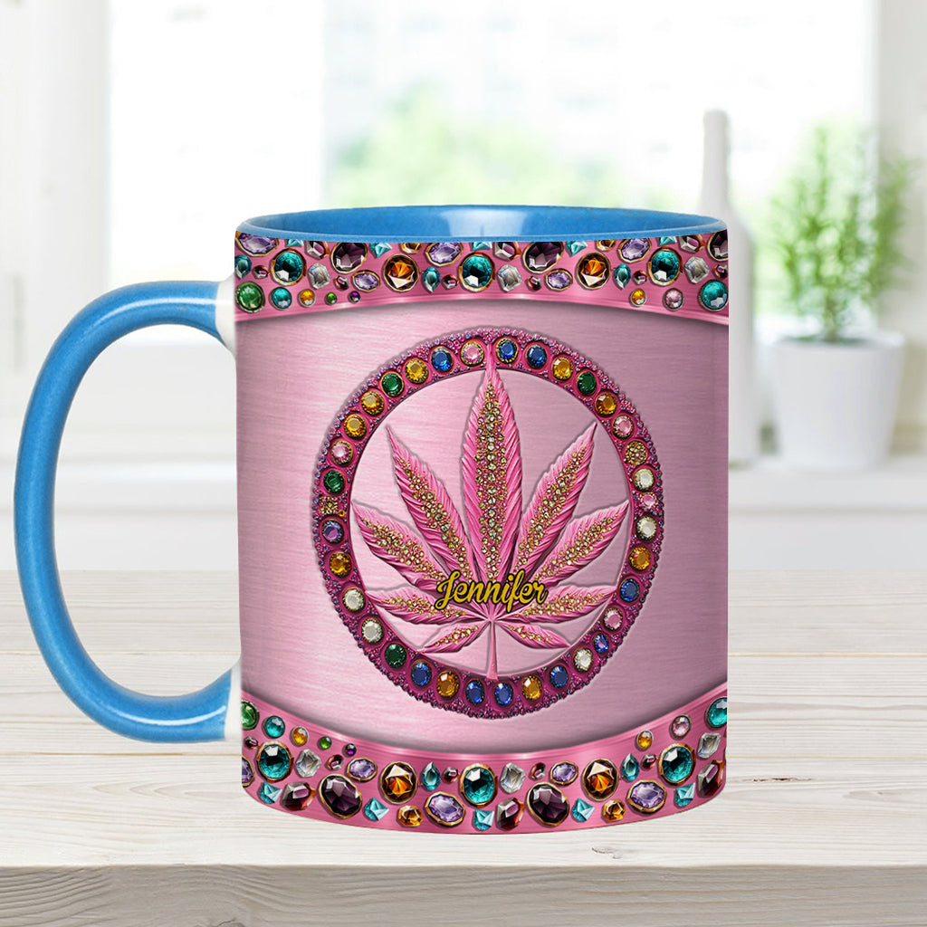 Mug personnalisé « Stoner Chick » avec motif cannabis