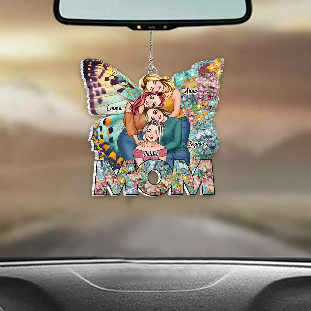 Meilleure maman du monde - Ornement de voiture personnalisé en forme de maman