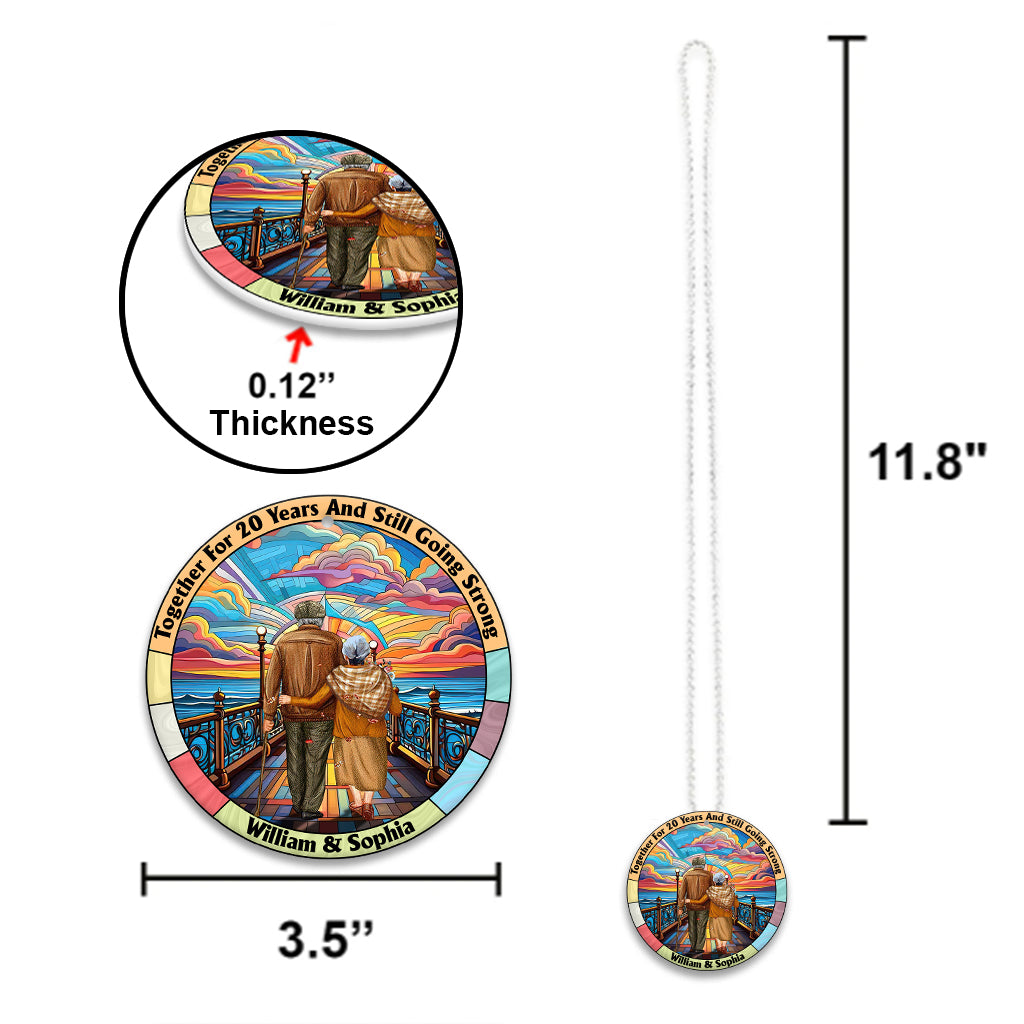 Ensemble depuis des années et toujours aussi amoureux - Ornement de voiture personnalisé pour couple