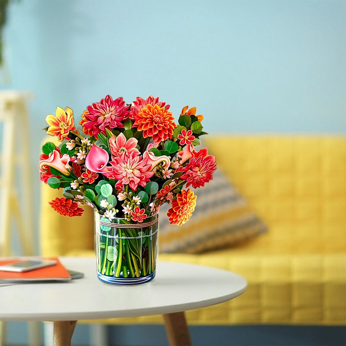 La plus belle fleur pour la plus belle femme - Carte pop-up 3D