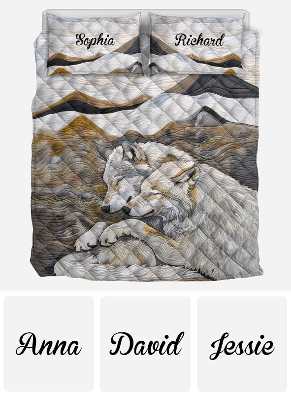 Je t'aimerai toujours - Ensemble de courtepointes personnalisé pour couple