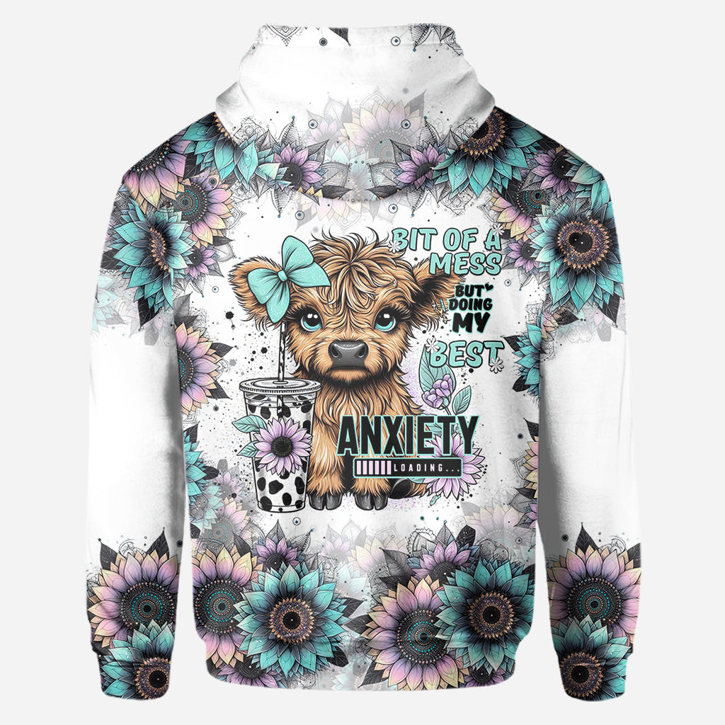 Bit Of A Mess But Doing My Best - Personalized All Over Shirt