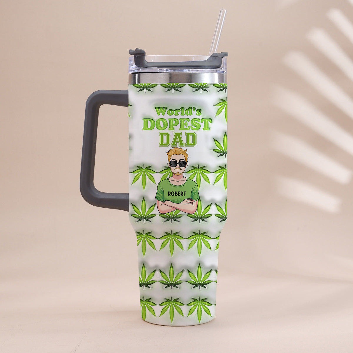 Le papa le plus cool du monde - Gobelet isotherme personnalisé avec anse