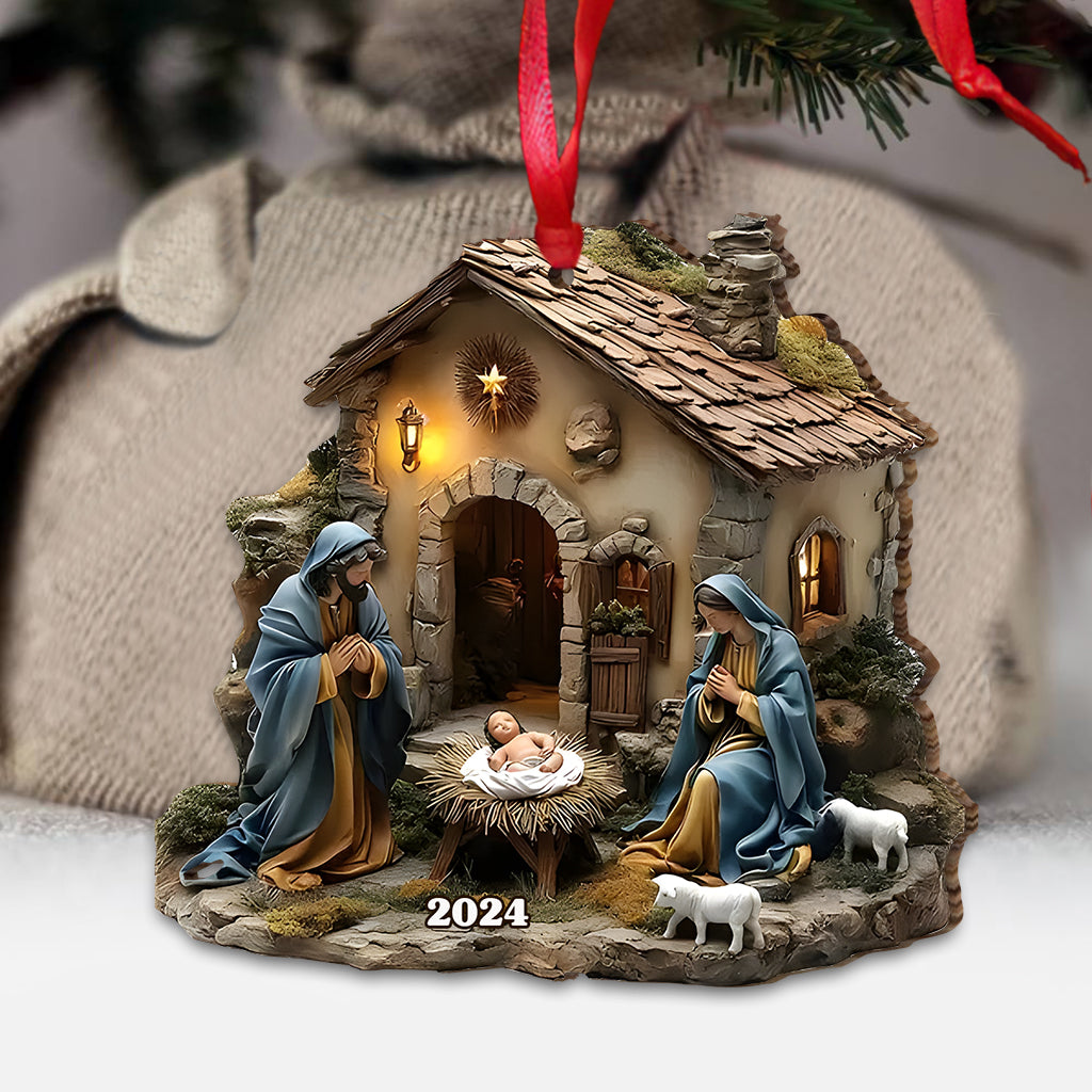 Silent Night - Personalized Christian Ornament