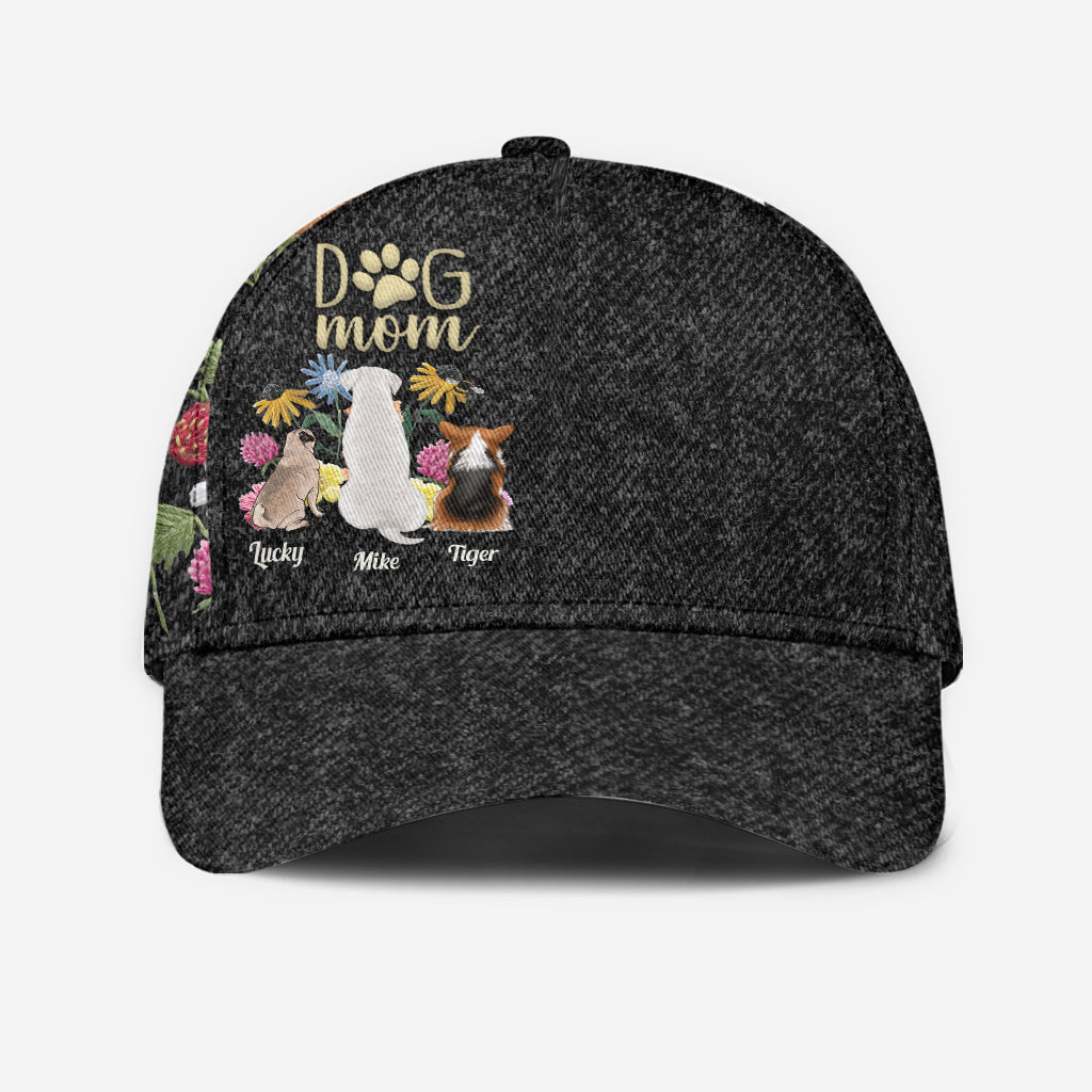 Maman de chien, Maman de chat, Maman d'animaux, Fleurs sauvages - Casquette classique personnalisée pour chien