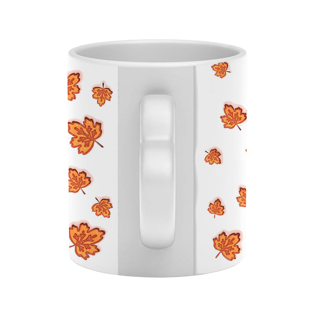 Mug personnalisé « Grand-mère Automne » avec anse en forme de cœur