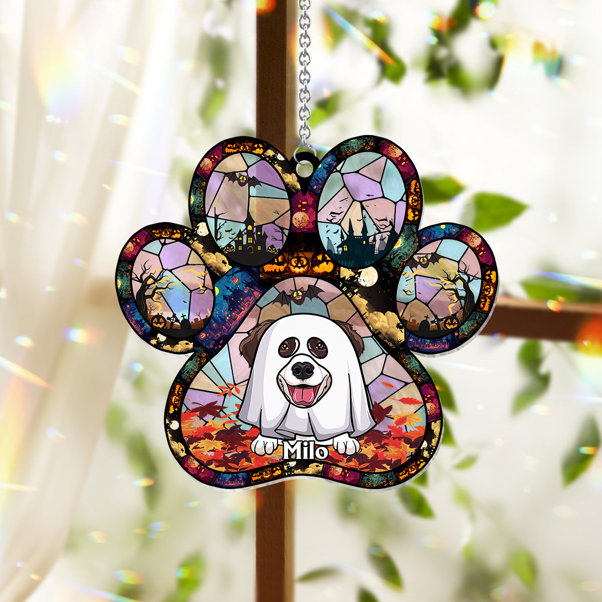 J'espère que vous aimez les chiens - Décoration attrape-soleil personnalisée à suspendre à la fenêtre en forme de chien 