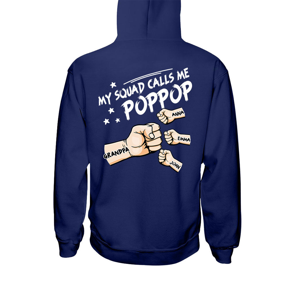 Mon équipe m'appelle Papi - T-shirt et sweat à capuche personnalisés pour grand-père